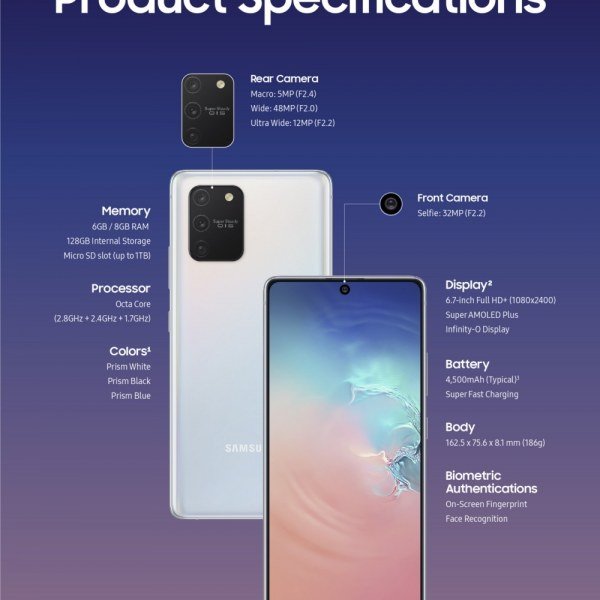 s10 lite samsung specification